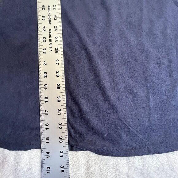 Andrée By Unit Womens Keyhole Neck Mini Shift Dress Medium Navy Zip Detail New - Picture 8 of 8